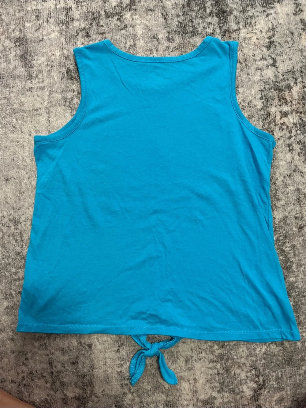 Justice Turquoise Tank Top with Rainbow 'STRONG' Graphic and Front Tie